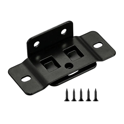 Rock Solid Quick Fit Furniture Joint Bracket, Metal Corner Brace for Beds, Cabinets, and Bookshelves, with screws