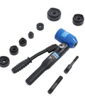 Hydraulic Knockout Punch Kit 8 Ton Conduit Hole Cutter Set With 6 Dies for metal sheet panel heavy duty pro grade power tool