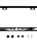 Forest Wildlife License Plate Frame Aluminum Car Tag Frame With Two Holes And Screws Weatherproof Scratch Resistant Matte Black Rugged Moose Bear