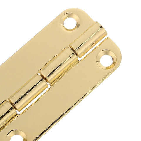 Close-up of Vintage Iron Cabinet Hinges 12 Pack, 1.5 Inch Four-Hole Vertical Hinges With Rounded Corners, Tough As Nails Load Support