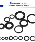 Ultimate DIY Friendly Rubber Flat Washer Gasket Set For Plumbing Repairs 343 Piece NBR 70A Buna N Assortment In 8 Sizes layout
