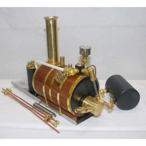 Handy 200ml copper steam boiler with gauge, main valve, for steam engines; part of 200ml Steam Boiler Model For Single Double And Triple Cylinder Steam Engines And Model Ships Physics Education Kit Dope Copper Construction Fully Equipped With Gauge Main Valve Water Level Meter And Safety Valve Ideal Gift For Collectors.