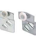 Sliding Closet Door Roller Kit With 7/8 Inch Convex Wheel For Top-Hung Bypass Wardrobe Doors Includes 1/4 Inch And 1/2 Inch Offset Pairs Fits Doors 3/4 To 1-3/8 Inch Thick Durable Stamped Steel Two Pack