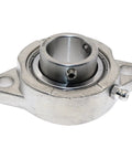 Rock Solid 25 4Mm Stainless Steel Two Bolt Flange Bearing Setscrew For Heavy Duty Ag And Auto Use Abec 7 Grade Reduce Vibration Waterproof Rustproof Guards For Fork Mast Rollers At Industry So Gear Runs Smooth Every Day. stainless steel flange bearing with setscrew and two-bolt mount