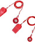 Two Pack Treadmill Magnetic Safety Keys Replacement, Universal Round Emergency Stop Keys with red ABS clips and cords.