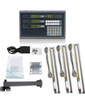 Dead Accurate Three Axis Digital Caliper Kit With Tough Die Cast Alloy Shell And Five Micron Linear Encoder Scales, complete setup.