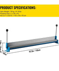 36 Inch Portable Sheet Metal Bending Brake With Heavy Duty Steel Body And Dual Handles For No Sweat Folding Bench Top Mount Ready Includes Secure C Clamps showing product dimensions and features.