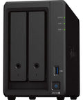Badass Desktop Network Attached Storage Server Boasting AMD Ryzen Processor And 32 Gigabytes Memory Coupled To 16 Terabyte Drives front view with LED indicators.
