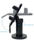 Adjustable Credit Card Reader Bracket With 180 Degree Rotation And 90 Degree Tilt, Smooth POS Display Mount For Retail Shown Side View