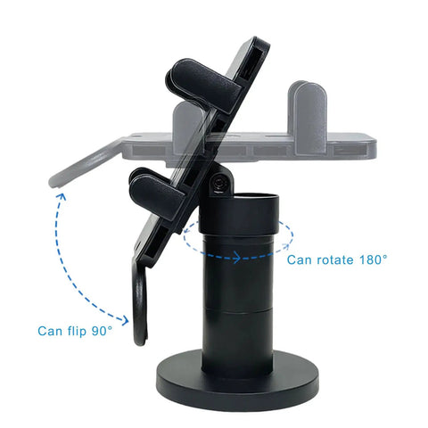 Adjustable Credit Card Reader Bracket With 180 Degree Rotation And 90 Degree Tilt, Smooth POS Display Mount For Retail Shown Side View