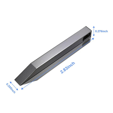EDC Pry Bars Set For Everyday Carry, Heavy Duty Stainless Steel Keychain Multitool With dimensions, gray, single bar image