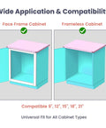 Diagram showing face frame and frameless cabinet compatibility with Undermount Soft Close Drawer Slides 9 Inch Full Extension Concealed.