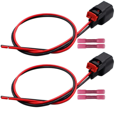Two Pack 2 Pin Side Marker Light Connector Pigtail For 2015 2020 Chevrolet Camaro Harness Wiring Plug 34062-0028 Copper Insulated Wires 11.8 Inches Long