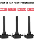 Direct OE part number replacement UF648 ignition coils for 3.6L V6 engines, fits Dodge, Jeep, Chrysler 2011-2016 models.