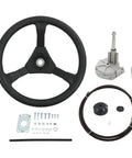 12ft Boat Steering Cable System Rotary Kit With 13.5 Inch Steering Wheel And Three Fourth Inch Tapered Shaft For Marine Boats Replacement Pro Grade Mechanical Steering For Yachts And Fishing Boats components