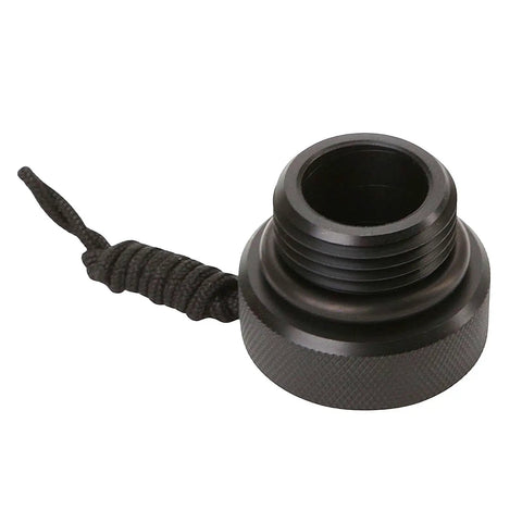 Scuba DIN Plug Dust Cap For First Stage Regulator With Cord Valve Protector Black Plastic Cover For Diving And Snorkeling Cylinders 0.61 In