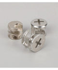 Heavy Duty Three In One Connector Eccentric Wheel Hardware For Cabinets And Drawers Diameter Cam Fittings Set Silver Finish