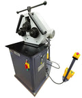 Heavy Duty Electric Roll Bender 1.1KW Three Roller Metal Bending Machine with adjustable rolls and foot pedal control.