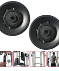 Two Pack 90mm Nylon Cable Pulley Wheels Replacement For Fitness Lat Pulldown And Cable Machines Lightweight Bearings