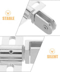 Four Sets Silver Alloy Heavy Duty Shower Door Hinges With Dual Opening For 812mm Frameless Tempered Glass Showers, close-up view