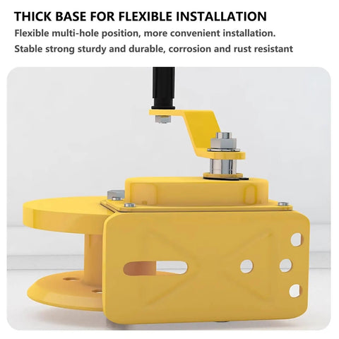 Heavy Duty Hand Winch 2425 Lb 1100 Kg Manual Two Way Self Locking With 30 M Wire 98.4 Ft thick base close-up for installation