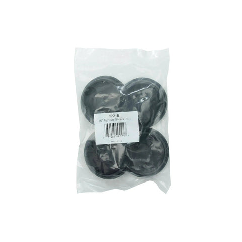 1-3/4 Inch Round Slide Glide Furniture Cups Reusable Black 4 Pack For Sofas Tables Beds And Dressers, Easy To Slide, Floor Safe, Protect Floors While You Move Furniture Effortlessly packaged in clear bag
