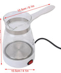 Glass Turkish Coffee Maker Portable 600ml Electric Turkish Pot with clear glass body, SUS base for Arabic Greek style brew