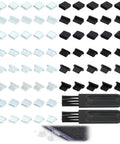 Image of Ultimate 70 Piece USB Dust Cover Kit With Silicone Port Plugs For USB A Micro USB Type C Lightning Ports Eight Types And Two Brushes