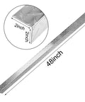 Durable Aluminum Diamond Plate Non Slip Stair Nosing 2 By 2 By 48 Inches Window Sill Nosing Plate Stair Edge Guard Wall Corner Protector