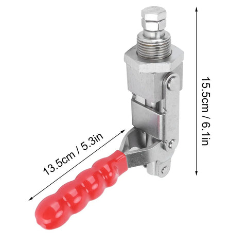 Heavy Duty Toggle Clamp Push Pull Type Fixture Clamp With Quick Release 318 Kg Capacity 701.1 Lb For Metal And Woodworking Jigs And Fixtures For Precision Assembly, stainless steel, 15.5cm