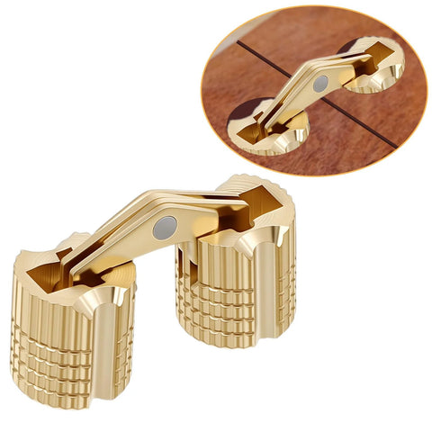 Premium Brass Barrel Hinges For Your Cool DIY Adventures Eight Piece Set With Wide 180 Degree Opening Angle Hidden And Concealed Design