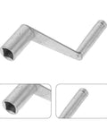 Beefed Up Heavy Duty Wire EDM Spool Crank Handle For 12x12mm Square Hole EDM Machines, Full Iron Construction, Silver Manual Spooler