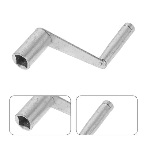 Beefed Up Heavy Duty Wire EDM Spool Crank Handle For 12x12mm Square Hole EDM Machines, Full Iron Construction, Silver Manual Spooler
