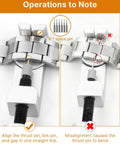 Go To All In One Watch Band Repair Kit With Link Remover And Spring Bar Tools Pro Grade Set Includes 108 Spring Bars 20 Link Pins Replacement Punches Hammer Cleaning Cloth And Easy Strap Resize For Any Size, showing link remover aligning thrust pin correctly.