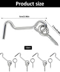 Heavy Duty 2 Inch Cabin Hook And Eye Latch 12 Pack Tough As Nails Zinc Plated Steel Hardware For Wood Gates Doors Cabinets Rust Proof Easy Install Secure Lockup With Screws product size, showing dimensions and 12 pieces of latch hardware.