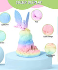 Matte Rainbow PLA Filament 1.75mm +/-0.03, Multicolor Macaron Spool color display featuring a pastel 3D printed sculpture