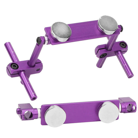 Stealth Invisible RC Magnetic Body Mount Kit 2 Pieces Lightweight Aluminum Alloy Shell Mount For HSP 1/10 RC Touring And Drift Cars Strong Magnets For Quick Replacement Purple shown