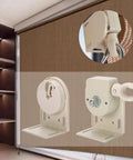 Universal Cordless Crank Bracket Mounting Kit For Porch And Backyard Sunshades Aluminum Alloy Hardware Beige Finish Easy Install Durable Mounting Brackets For Roller Shades Window Treatments Indoor Or Outdoor Use
