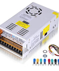 AC To DC Converter Power Supply 110 to 220V To 0 to 48V Adjustable DC Output Beefy 480W Peak 10A Max with cooling fan and connectors