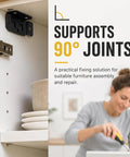 Two In One Locking Insert Shelf Brackets Set Of 20 Heavy Duty L Shape Corner Connectors with screws for cabinets in use