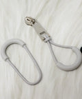 Close-up of 10 Pack Heavy Duty U Shape Zipper Pulls For Backpacks Luggage And Clothes With Nylon Rubber Grip 3Mm Cord in gray.