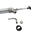 Built Tough Manual Piston Oil Drum Pump For 55 Gallon Barrels showing stainless steel pump parts and accessories.