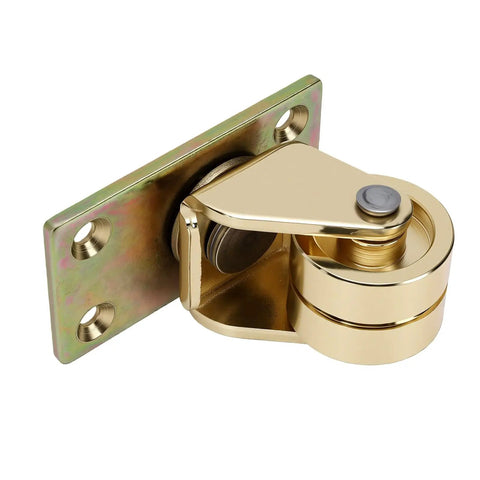 Jiawu Double Wheel Piano Caster, Metal Wheel for Furniture, gold metal caster with double wheel design, durable construction.