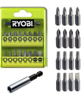 17 Piece Screwdriver Bit Set With 16 25mm Bits And 60mm Bit Holder Includes PH1 PH2 PH3 PZ1 PZ2 PZ3 TX10 TX15 TX20 TX25 TX30 TX40 SL5 SL6