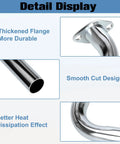 Detail display of Heavy Duty Exhaust Header Pipe Replacement For Predator 420cc And GX Series Engines including GX240 GX270 GX390