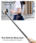 57 Inch Golf Monopod Selfie Stick With Magnetic Phone Holder Mount For Recording Swings And Putting shown extended in use, lightweight features highlighted.
