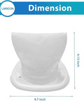HNVCF10 Vacuum Filter For Black And Decker Hand Vacuums, 6 Pack showing dimensions, white material, 4.7 x 4.13 inches
