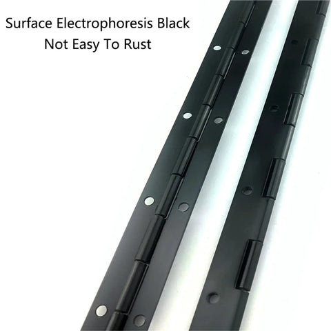 Top Tier Heavy Duty Stainless Steel Piano Hinge Full Length Continuous Design For Furniture Cabinet And Wardrobe Doors with black finish