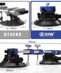 Seamless Seam Setter 2-Pack with 7-inch vacuum suction cups; countertop seam joining and leveling, blue clamp system
