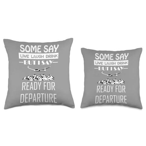 Airplane Pilot Throw Pillow With Double Sided Sailplane Print Cozy 100 Percent Polyester Fill Cabin Decor For Home Office